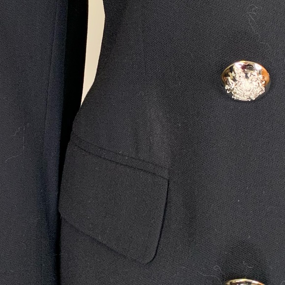 Lauren Ralph Lauren size 4 black wool vintage double breasted embroidered blazer - Picture 11 of 16